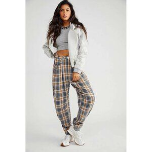 Free People x CP Shades 100% Cotton Lourdes Plaid Trouser Pants Women’s Large